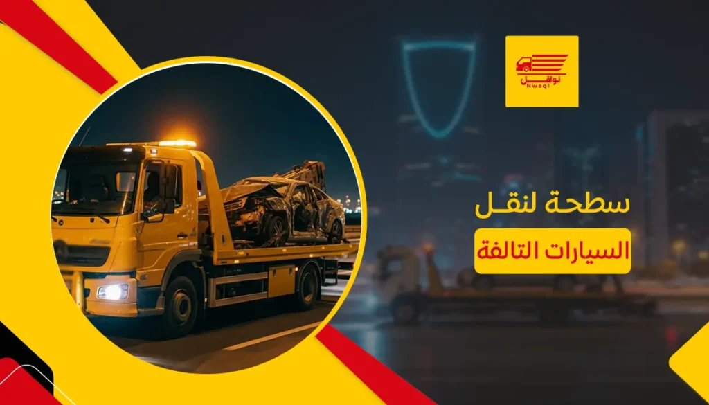 سطحة لنقل السيارات التالفة